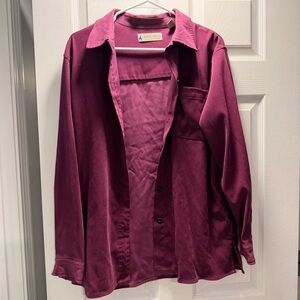 Marsh Landing Women's Burgundy Button Down Shirt